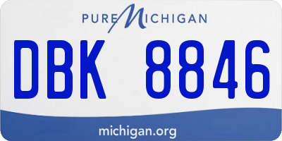MI license plate DBK8846