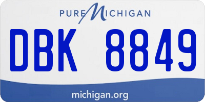 MI license plate DBK8849