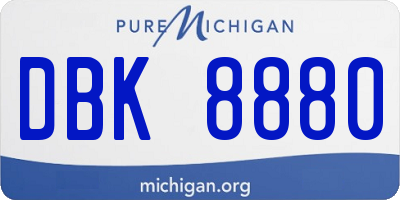 MI license plate DBK8880