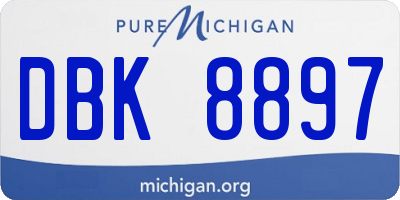 MI license plate DBK8897