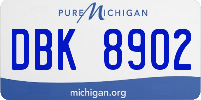 MI license plate DBK8902