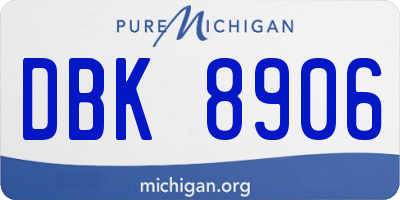 MI license plate DBK8906