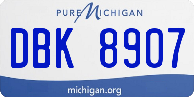 MI license plate DBK8907
