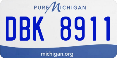 MI license plate DBK8911