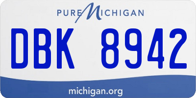 MI license plate DBK8942