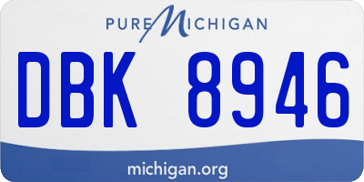 MI license plate DBK8946