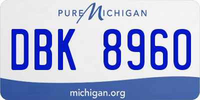 MI license plate DBK8960