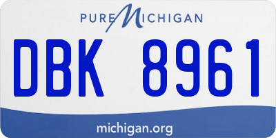 MI license plate DBK8961