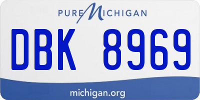 MI license plate DBK8969