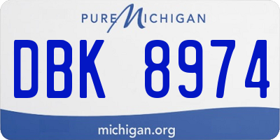 MI license plate DBK8974