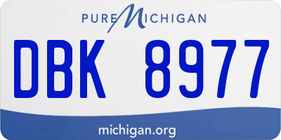 MI license plate DBK8977