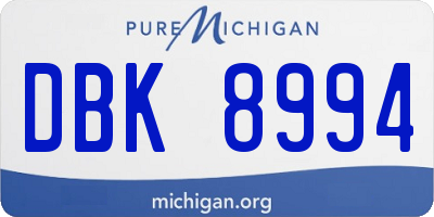 MI license plate DBK8994