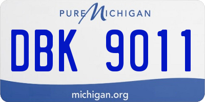 MI license plate DBK9011