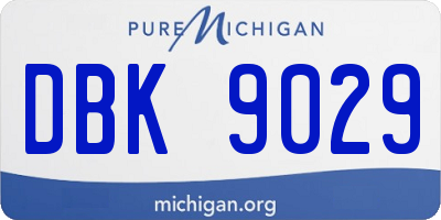 MI license plate DBK9029
