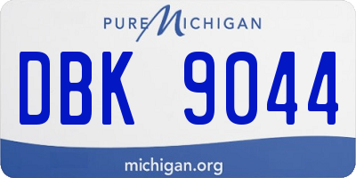 MI license plate DBK9044
