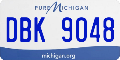 MI license plate DBK9048