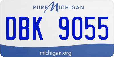 MI license plate DBK9055