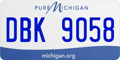 MI license plate DBK9058