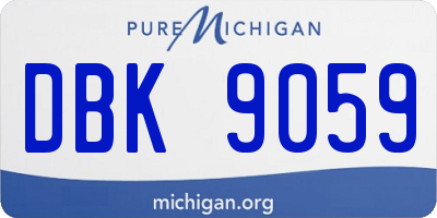 MI license plate DBK9059