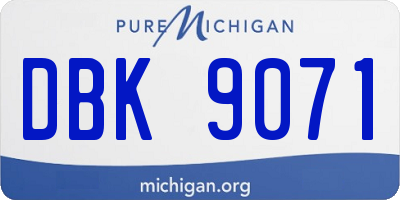 MI license plate DBK9071