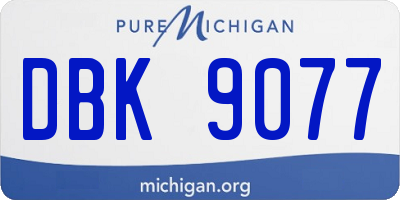 MI license plate DBK9077