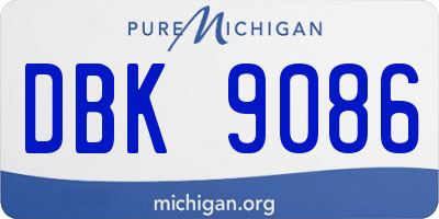 MI license plate DBK9086