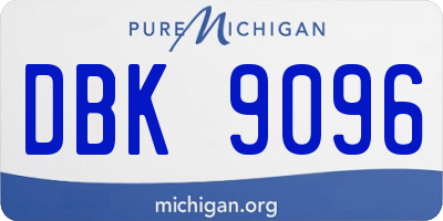 MI license plate DBK9096