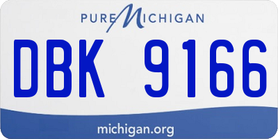 MI license plate DBK9166