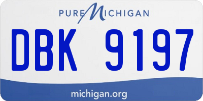 MI license plate DBK9197