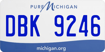 MI license plate DBK9246
