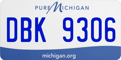 MI license plate DBK9306