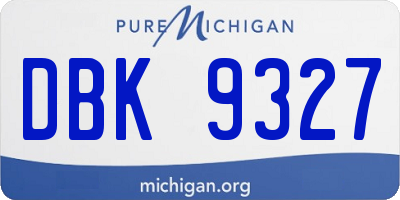 MI license plate DBK9327