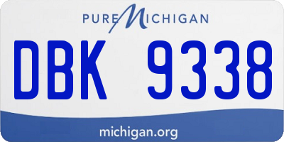 MI license plate DBK9338