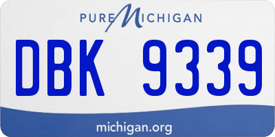 MI license plate DBK9339