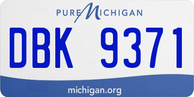 MI license plate DBK9371