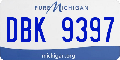 MI license plate DBK9397