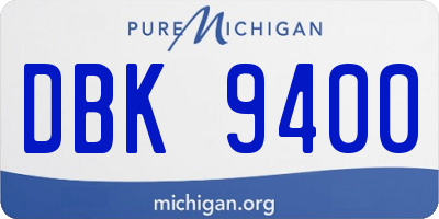 MI license plate DBK9400