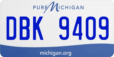 MI license plate DBK9409