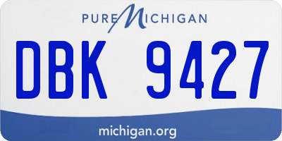 MI license plate DBK9427
