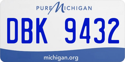 MI license plate DBK9432
