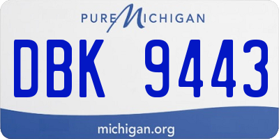 MI license plate DBK9443