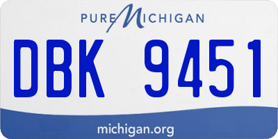 MI license plate DBK9451