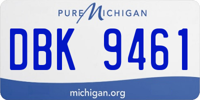 MI license plate DBK9461