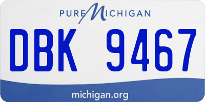 MI license plate DBK9467