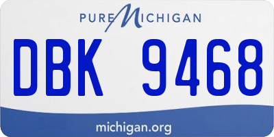 MI license plate DBK9468