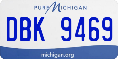 MI license plate DBK9469
