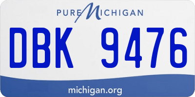 MI license plate DBK9476