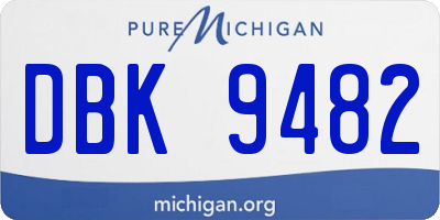 MI license plate DBK9482