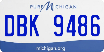 MI license plate DBK9486