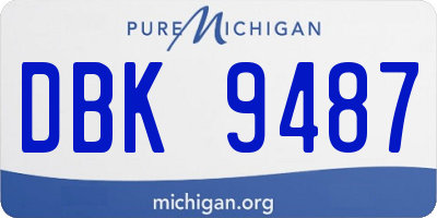 MI license plate DBK9487